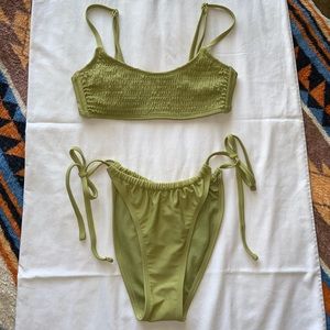 Green swimsuit